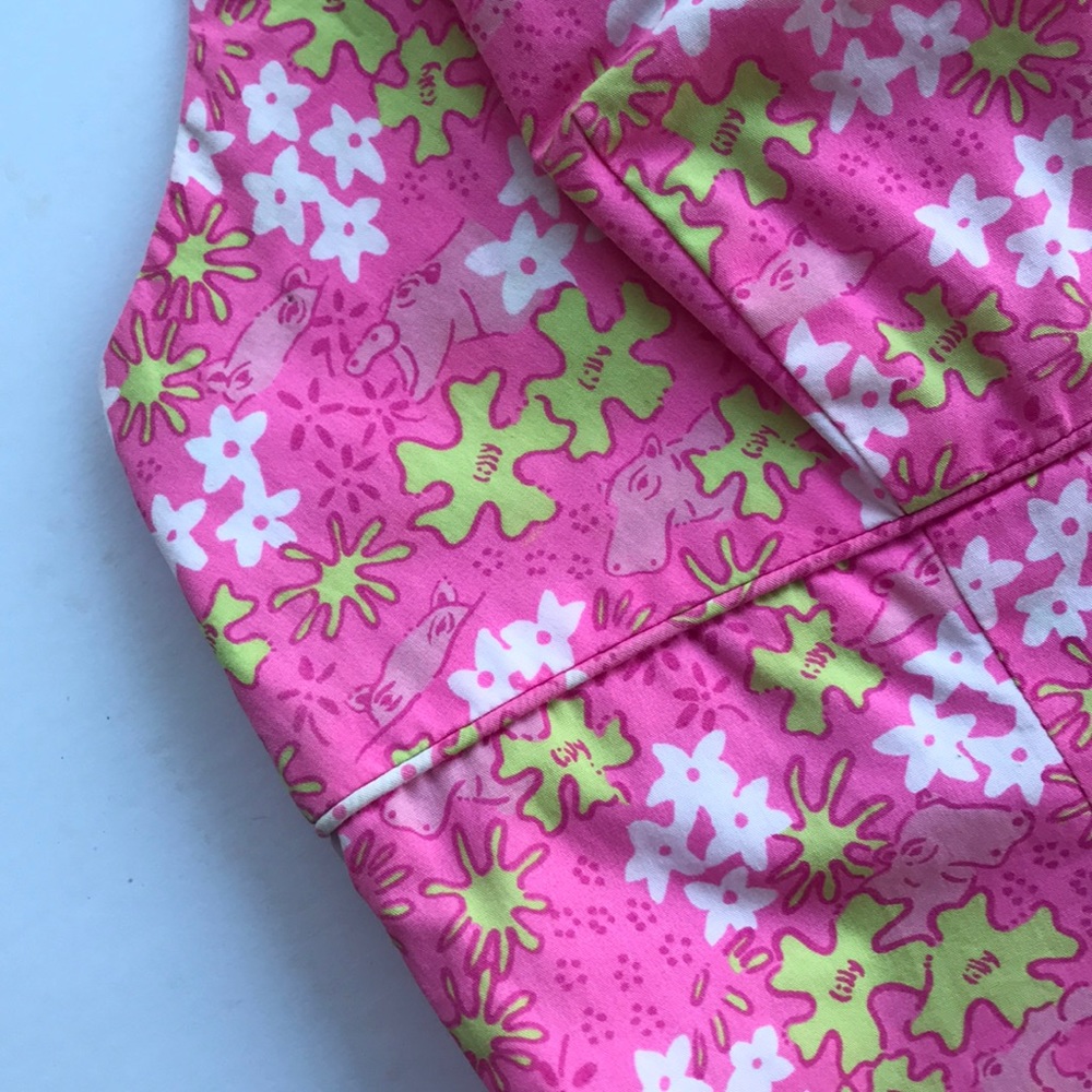 Rare Vintage Lilly Pulitzer Dress White Label Sundress 10 Shift Slip Barbie Pink - Picture 8 of 15